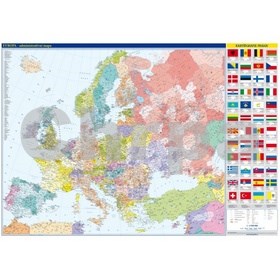 Evropa nástěnná administrativní mapa